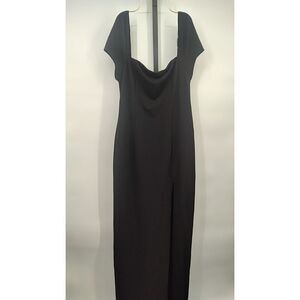 Lulu's Black Cowl Neck Maxi Dress